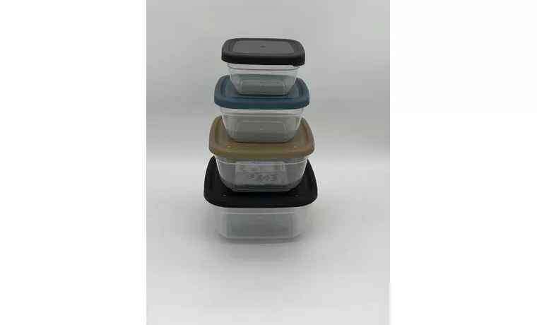 4 PIECE MAYA COLORED SQUARE STORAGE CONTAINER SET