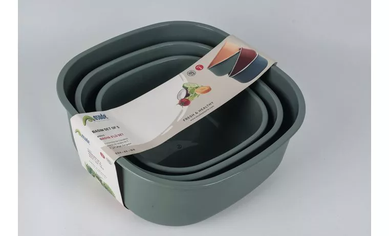 3 PIECE SQUARE BASIN SET