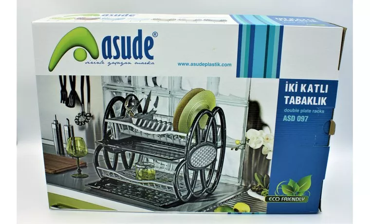 DOUBLE LAYER PLATE RACK OFFSET BOXED