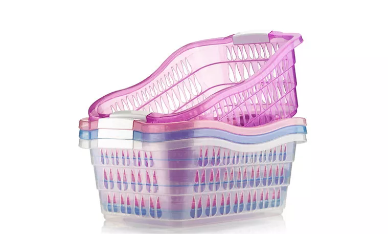 SQUARE LAUNDRY BASKET TRANSPARENT