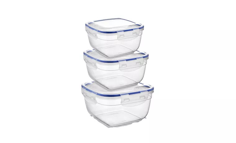 3 PIECE AIRTIGHT SQUARE STORAGE CONTAINER SET