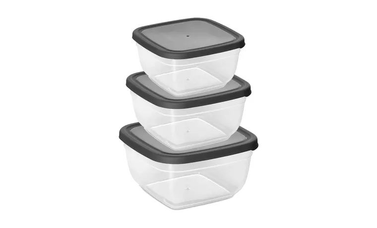 3 PIECE MAYA COLORED SQUARE STORAGE CONTAINER SET