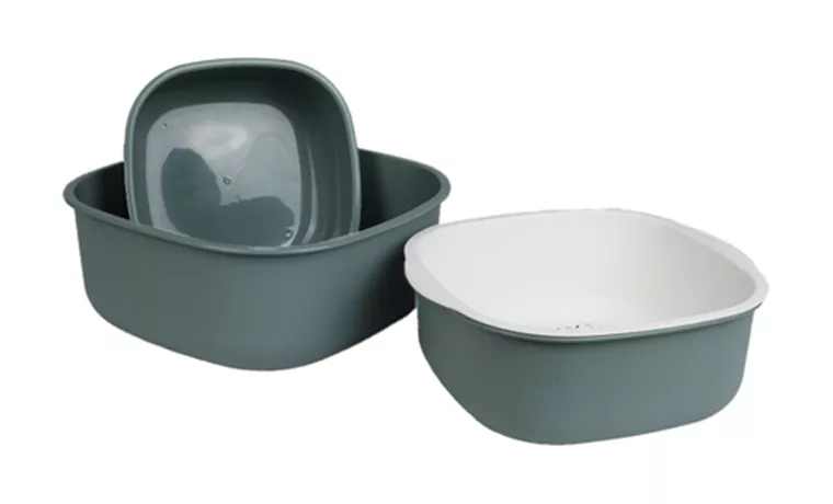 3 PIECE SQUARE BASIN WITH COLANDER SET