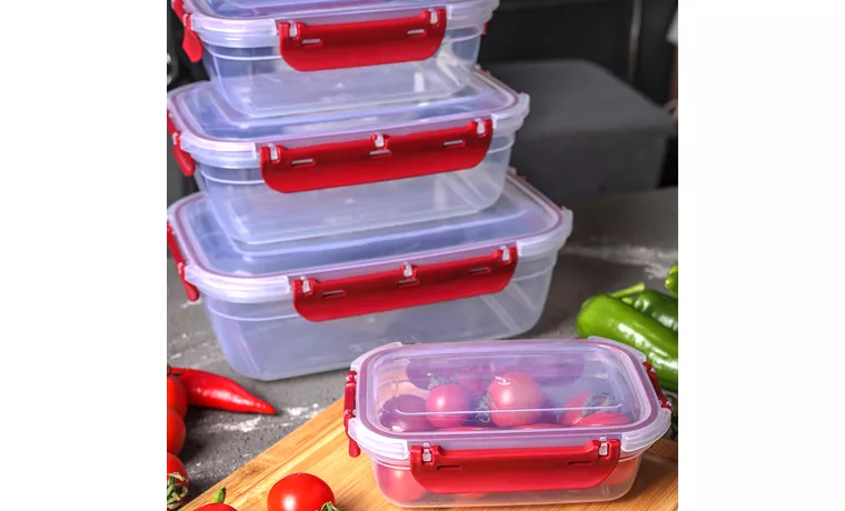 4 PIECE COLORED AIRTIGHT RECTANGULAR STORAGE CONTAINER SET