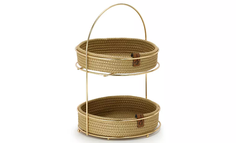NATUREL WIRE 2 TIER SERVING STAND