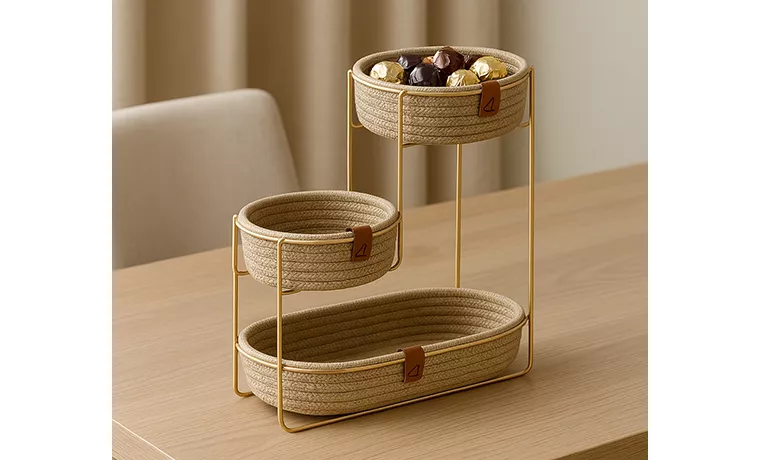 NATUREL WIRE 3 TIER SERVING STAND