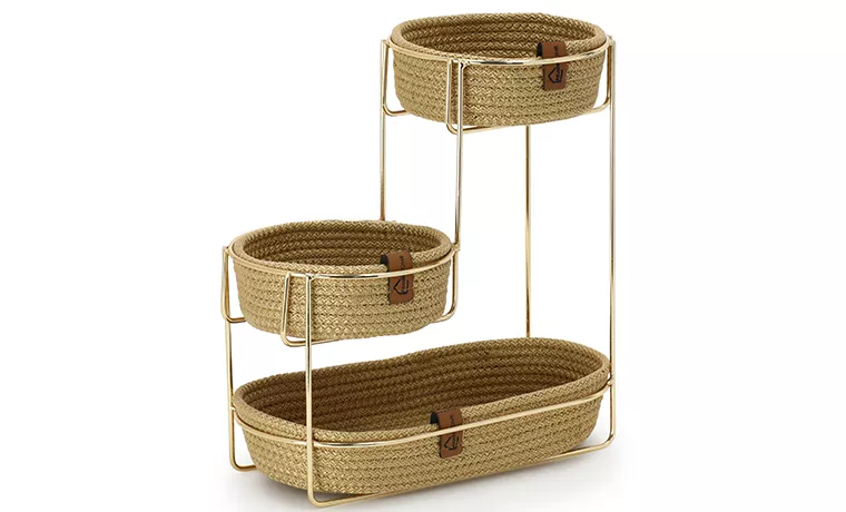 NATUREL WIRE 3 TIER SERVING STAND