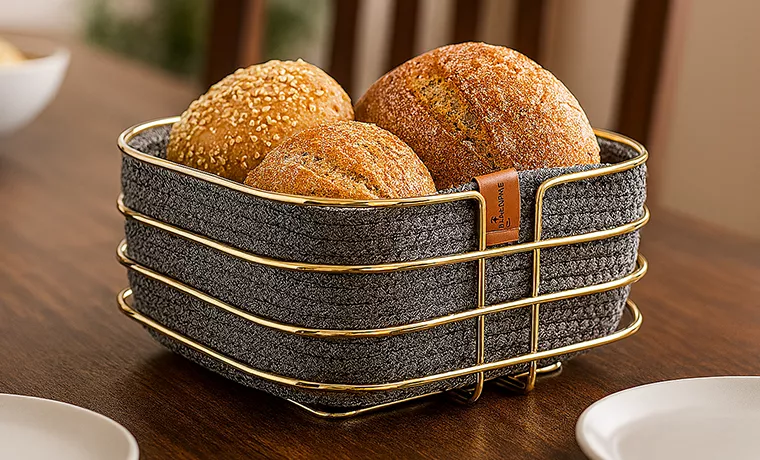 NATUREL SQUARE ANTHRACITE WIRE BREAD BASKET