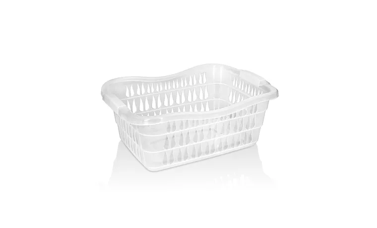 SQUARE LAUNDRY BASKET TRANSPARENT