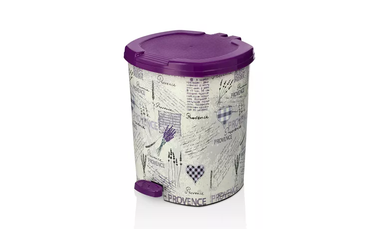 PATTERNED PEDAL TRASH BIN SET