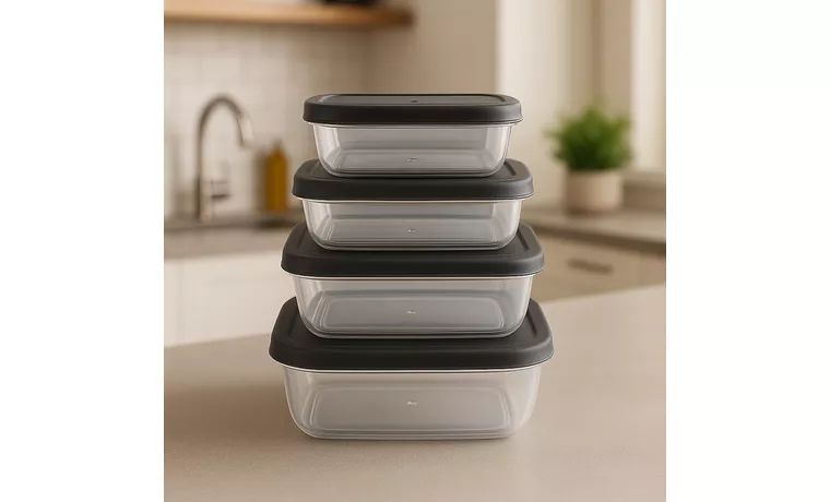 4 PIECE MAYA COLORED RECTANGULAR STORAGE CONTAINER SET