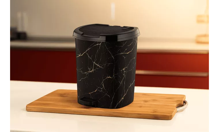 7 LT PATTERNED PEDAL BIN