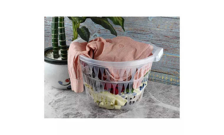 ROUND LAUNDRY BASKET TRANSPARENT