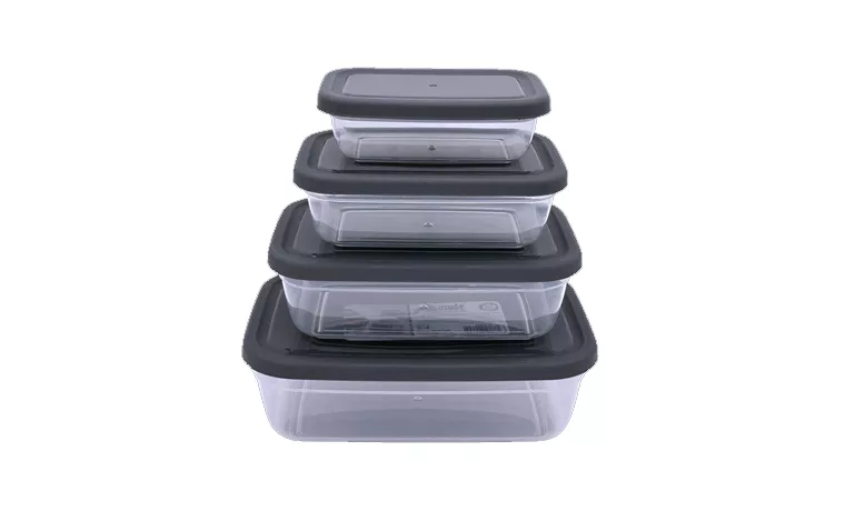 4 PIECE MAYA COLORED RECTANGULAR STORAGE CONTAINER SET